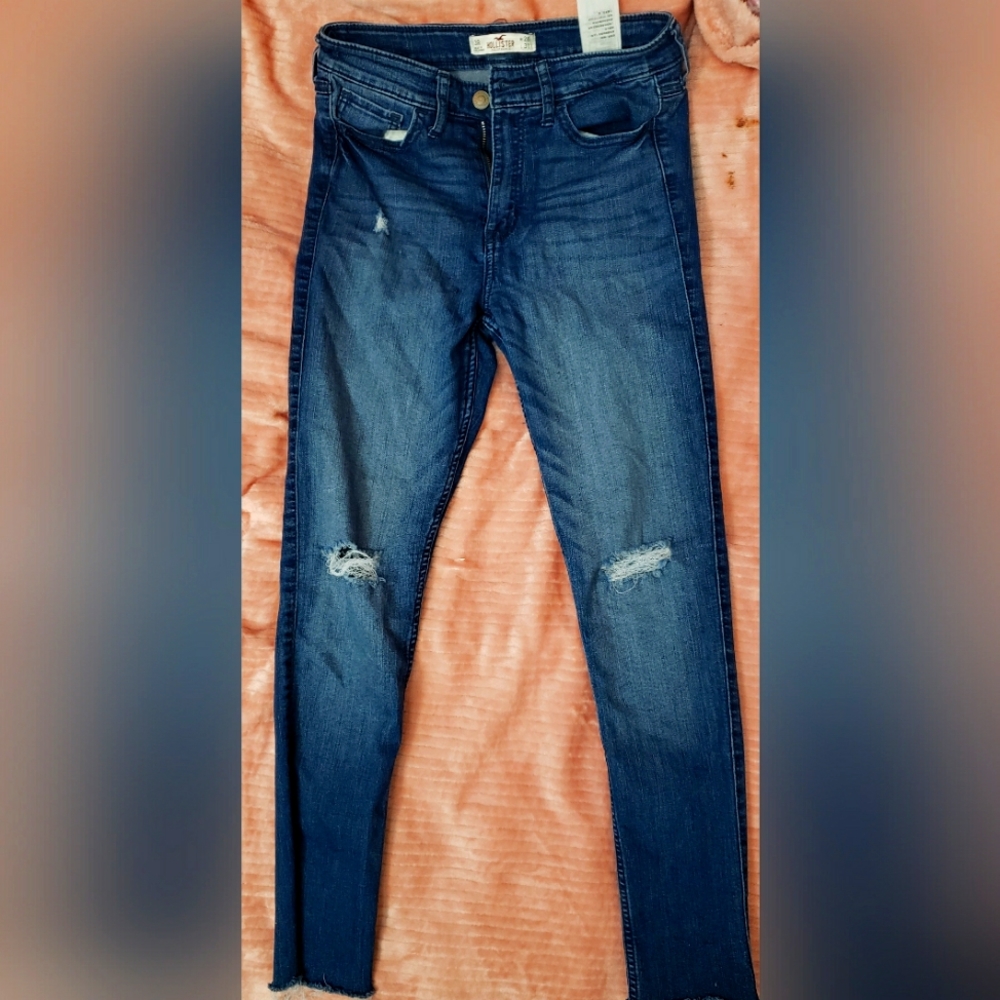 Hollister High-rise Super Skinny Jeans Womens Size 5Long Blue Denim